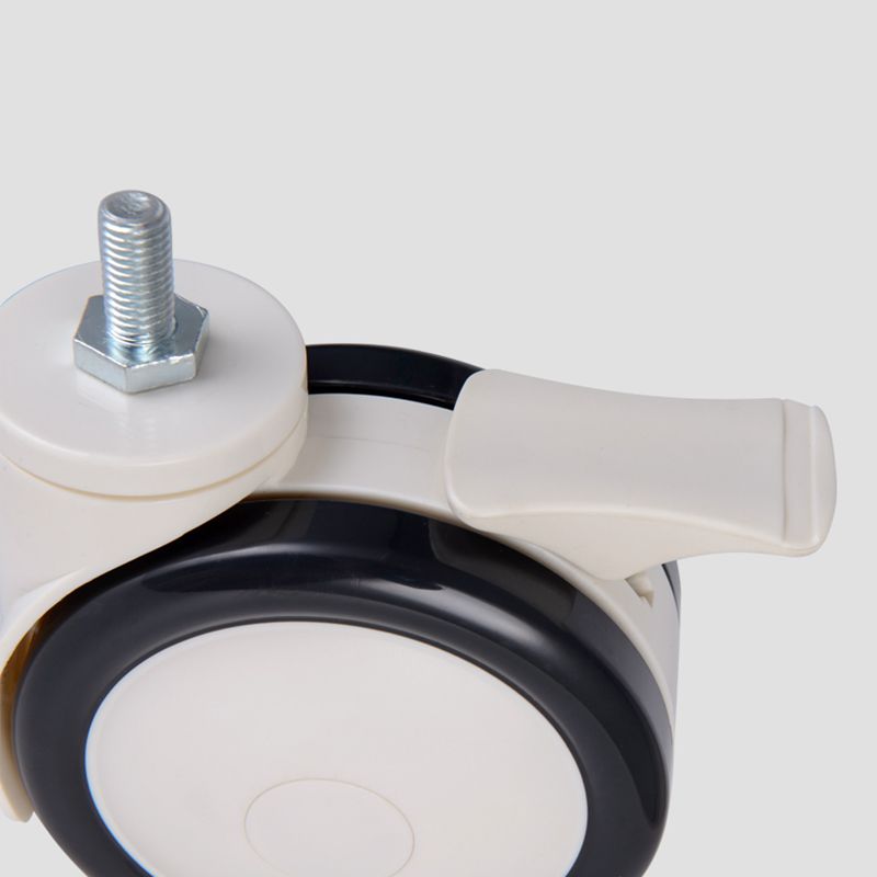 5 Inch Double Wheel Threaded Stem Locking ICU Ventilator Medical Caster 3