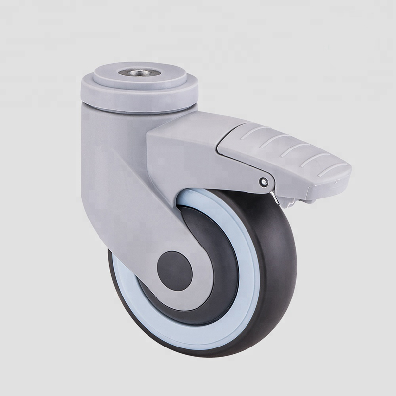 Bolt Hole 4 Plastic Medical Trolley Caster Wheels 1