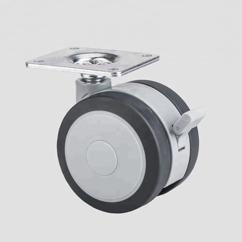 ECO Friendly Top Plate 3 inch TPR Furniture Medical Casters 1