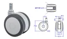 good-quality heavy duty roller casters functional for medical bed 2