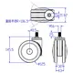 Dajin caster factory-priced low profile furniture casters functional for medical bed 2