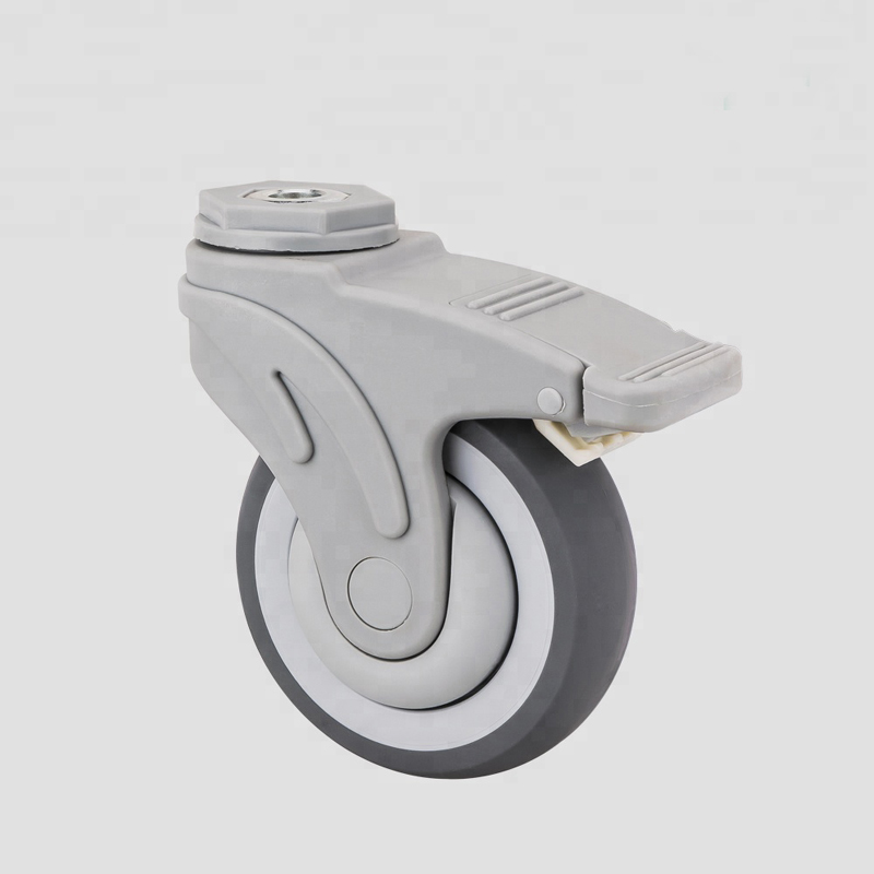 100*32 Bolt TPR Medical Caster Wheel For Shower Commode Chair 1