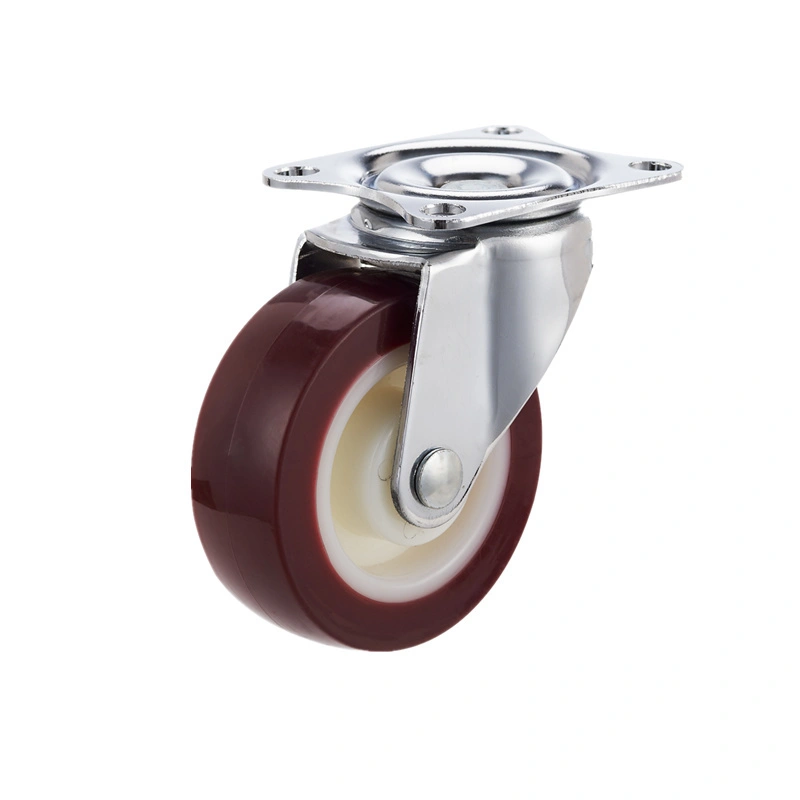 Small 2 Red PU furniture Caster wheels 1