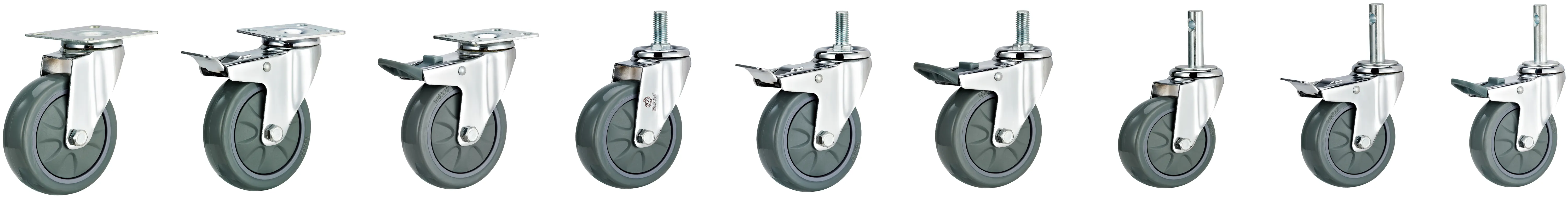 Dajin caster light duty small swivel caster wheels threaded for trolleys 2