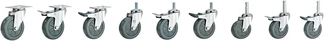 Dajin caster light duty small swivel caster wheels threaded for trolleys 2