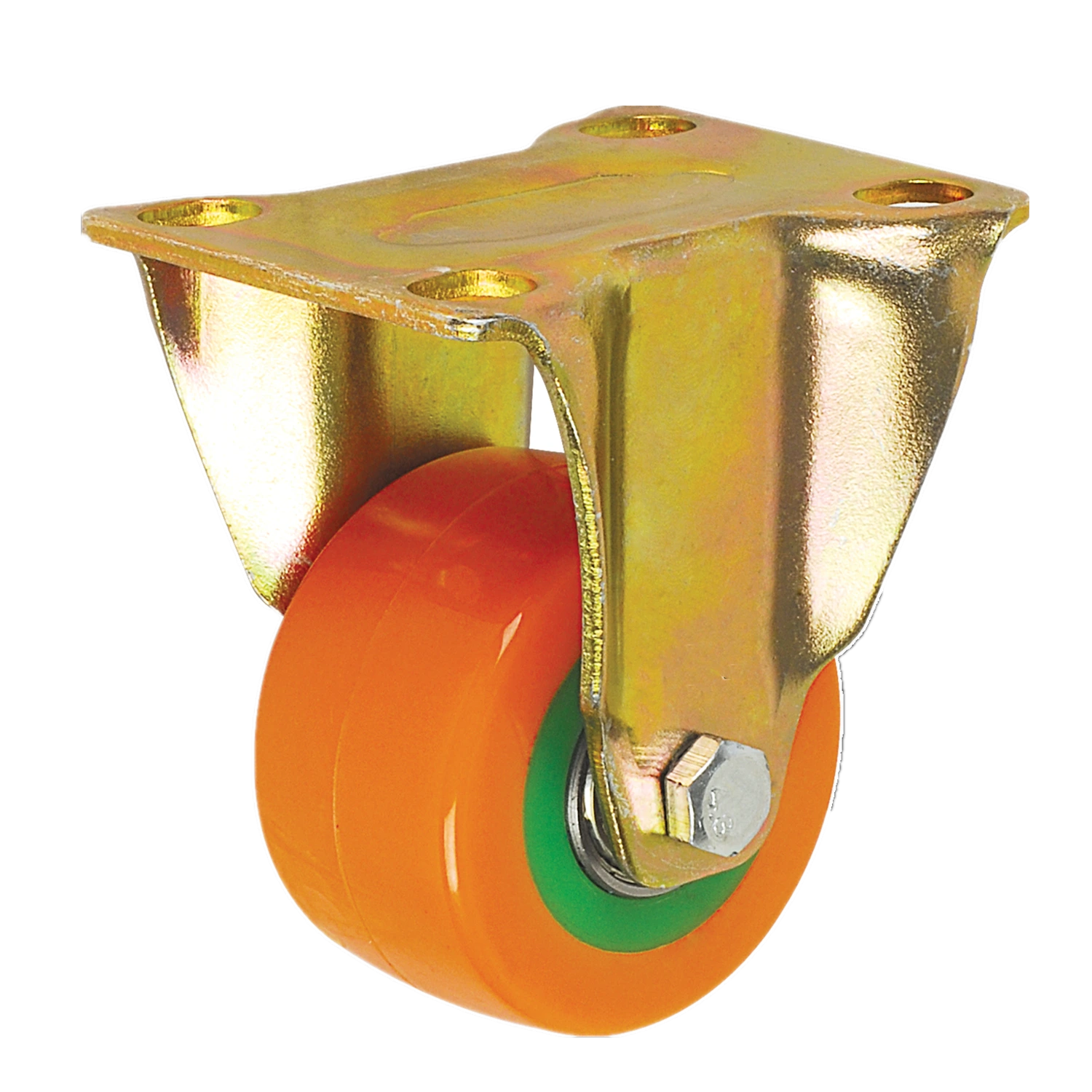 Wheel Manufacturer Heavy Duty 2 Inch Furniture Plastic Retractable Orange PU Polyurethane Trolley Caster Wheel 1
