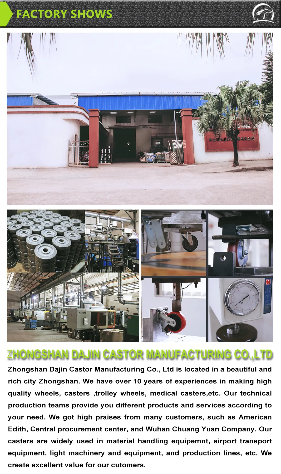 Dajin Caster Wheel Swivel 3 Inch Plate Med-light Duty Caster Wheels Wholesale For Hotel Service Cart33 5