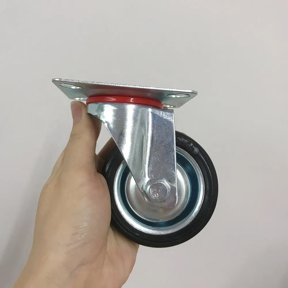 Dajin Caster Wheel Swivel 3 Inch Plate Med-light Duty Caster Wheels Wholesale For Hotel Service Cart14 1