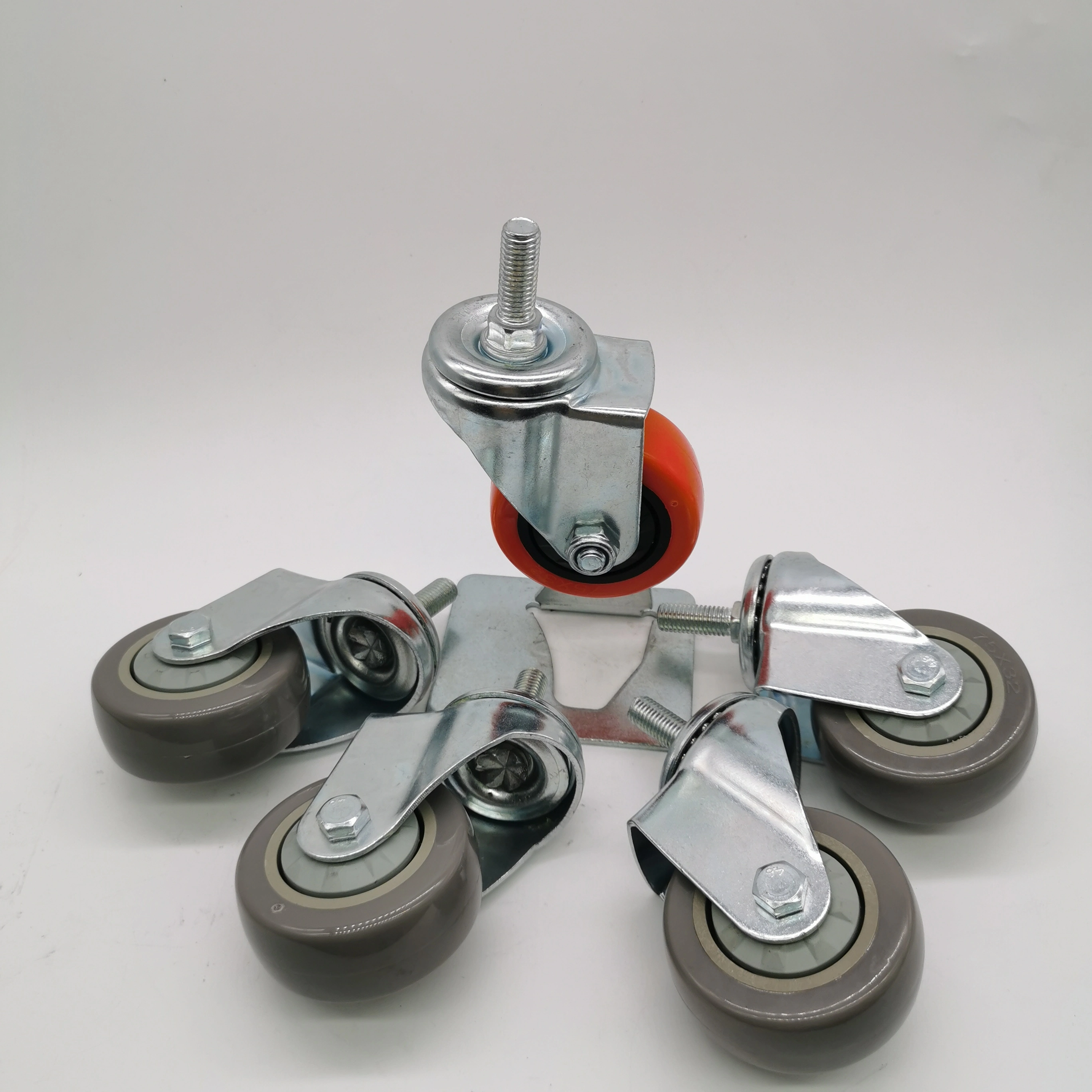 Wholesale Industrial Furniture Trolley 3 Inch Plastic Screw Threaded Stem Ball Bearing PVC Or PU Swivel Casters 1