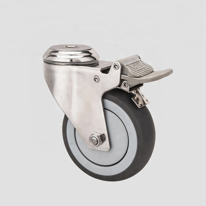 4 Bolt Hole 100kg Stainless Steel Caster Wheel 1