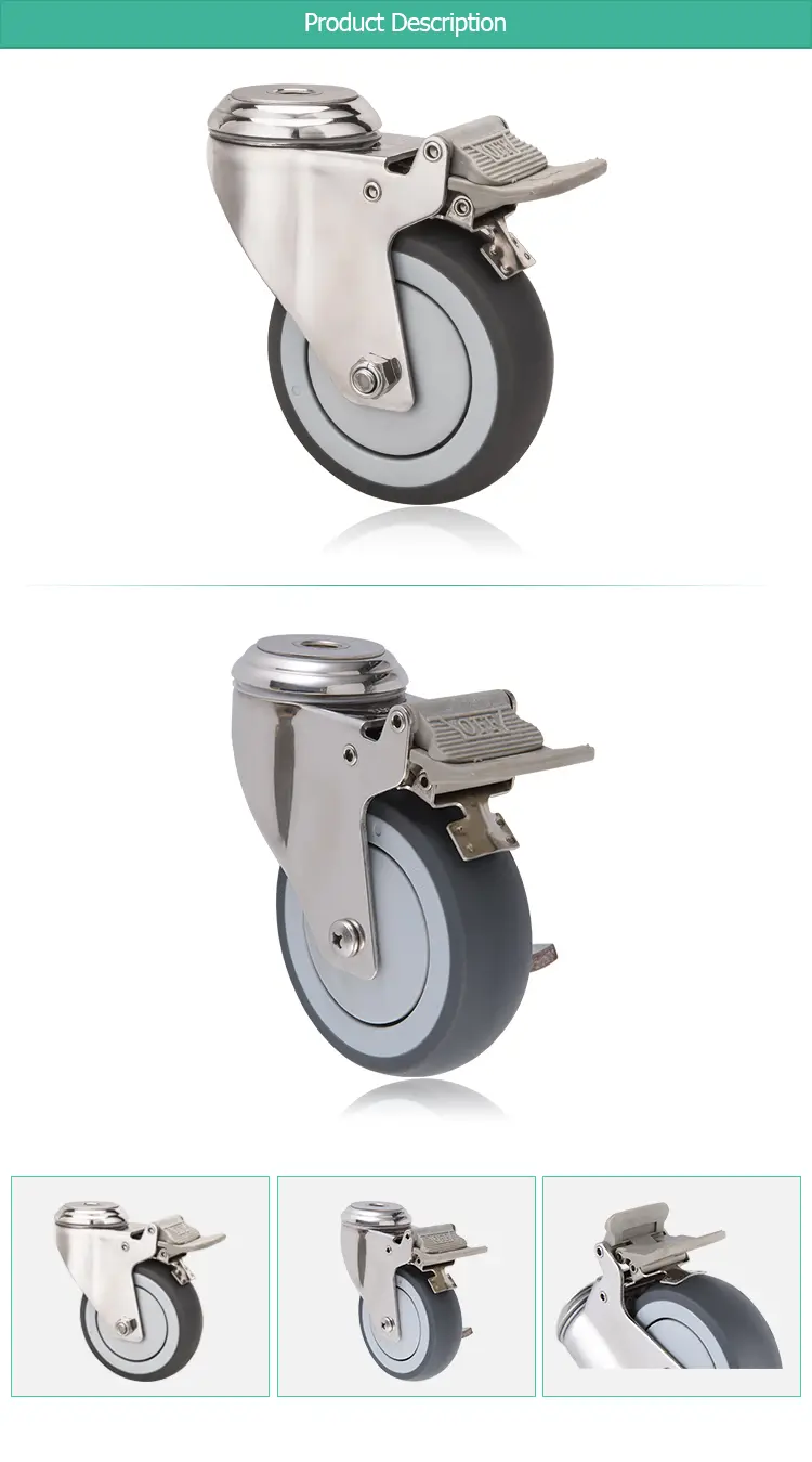 Dajin Caster Wheel Swivel 3 Inch Plate Med-light Duty Caster Wheels Wholesale For Hotel Service Cart22 2