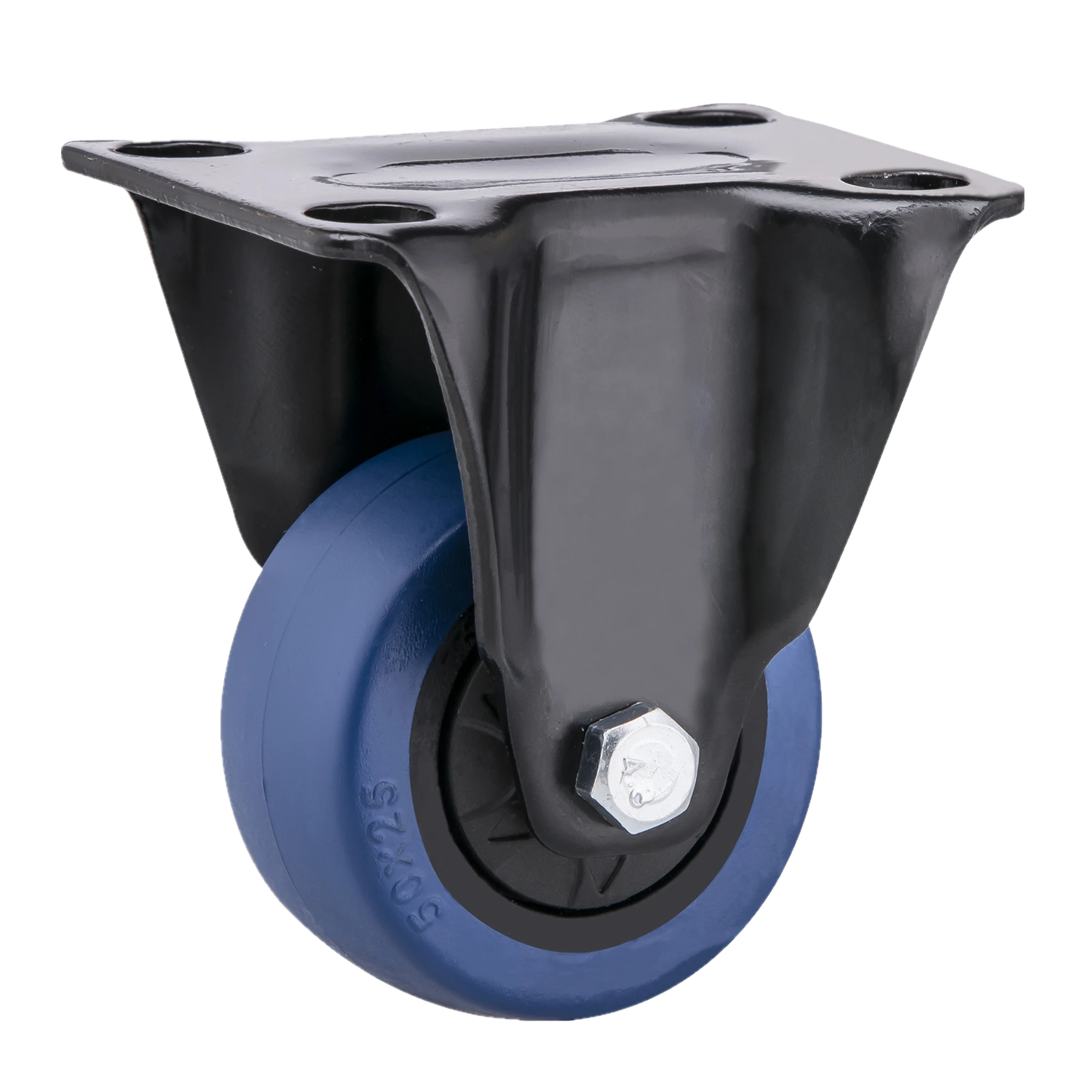 Top Plate 50 kg Loading Capacity 2 Inch Natural High Elastic Rubber Fixed Rigid Castor 1