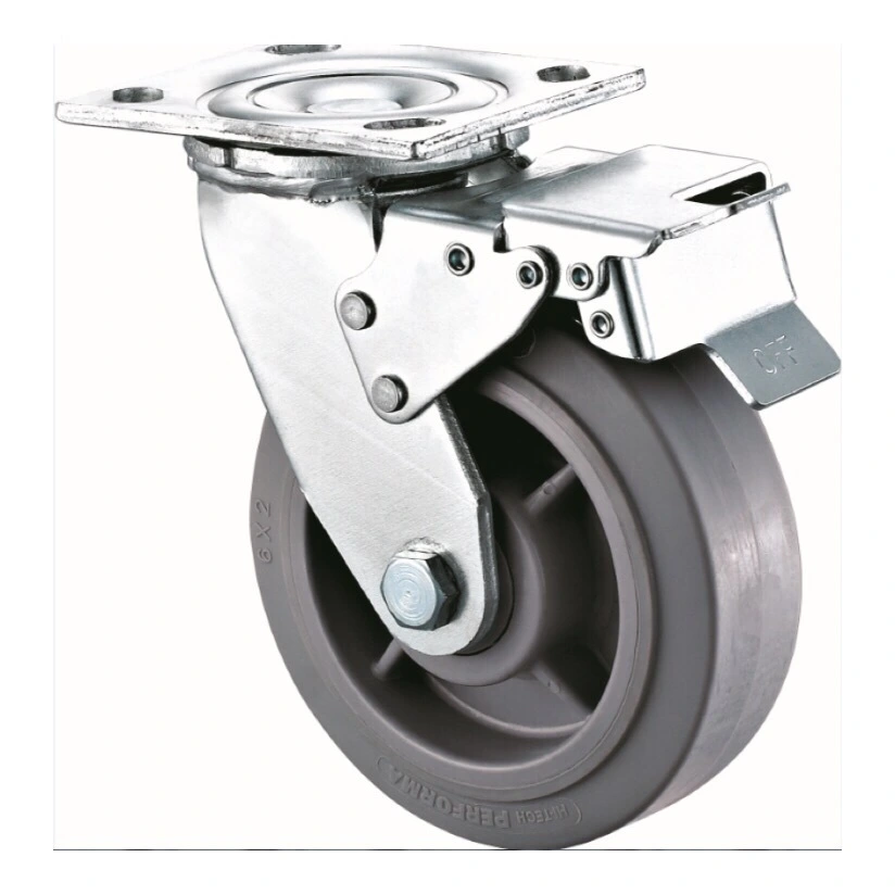 Grey Color Hi-tech Performa TPR Heavy Duty Caster 1