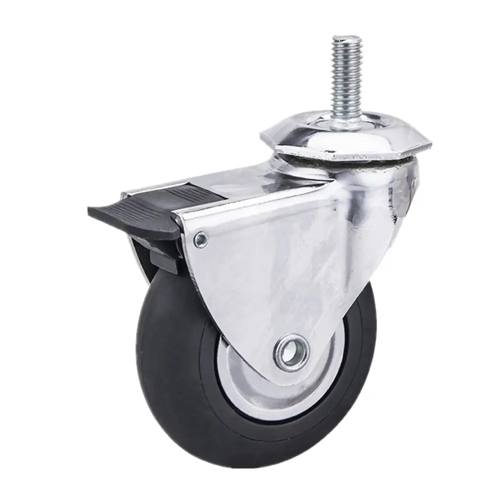 Dajin Caster Wheel Swivel 3 Inch Plate Med-light Duty Caster Wheels Wholesale For Hotel Service Cart43 1