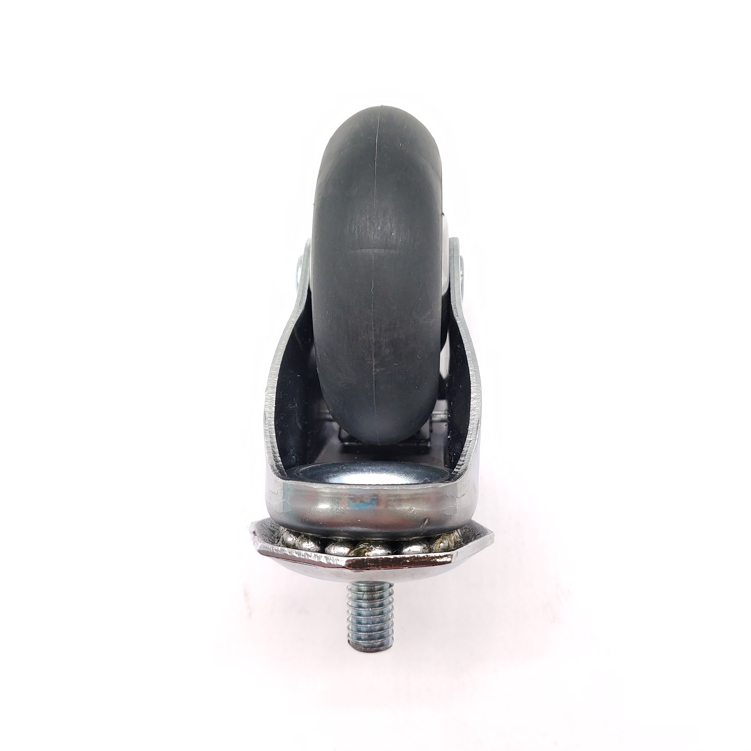2 3 Chrome Plated Swivel Tread Brake Black Elastic Thermoplastic Rubber Furniture Caster Wheels 4