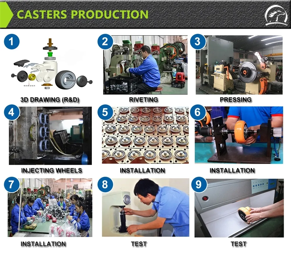 Dajin Caster Wheel Swivel 3 Inch Plate Med-light Duty Caster Wheels Wholesale For Hotel Service Cart51 10