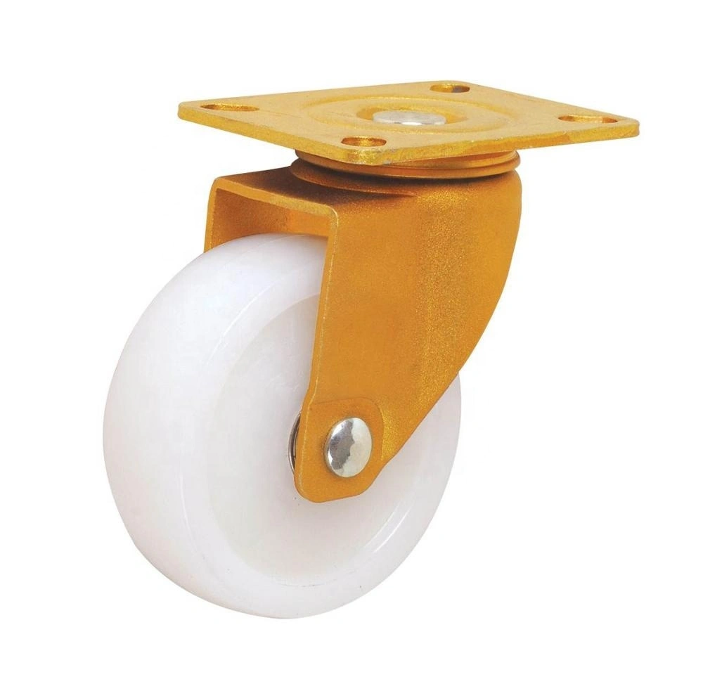 Medium Duty 75*32mm 150kg White Nylon Caster Wheel 1