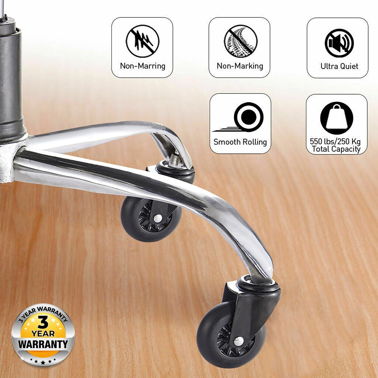 Ball Bearing Industrial Rubber Castor Wheel 1