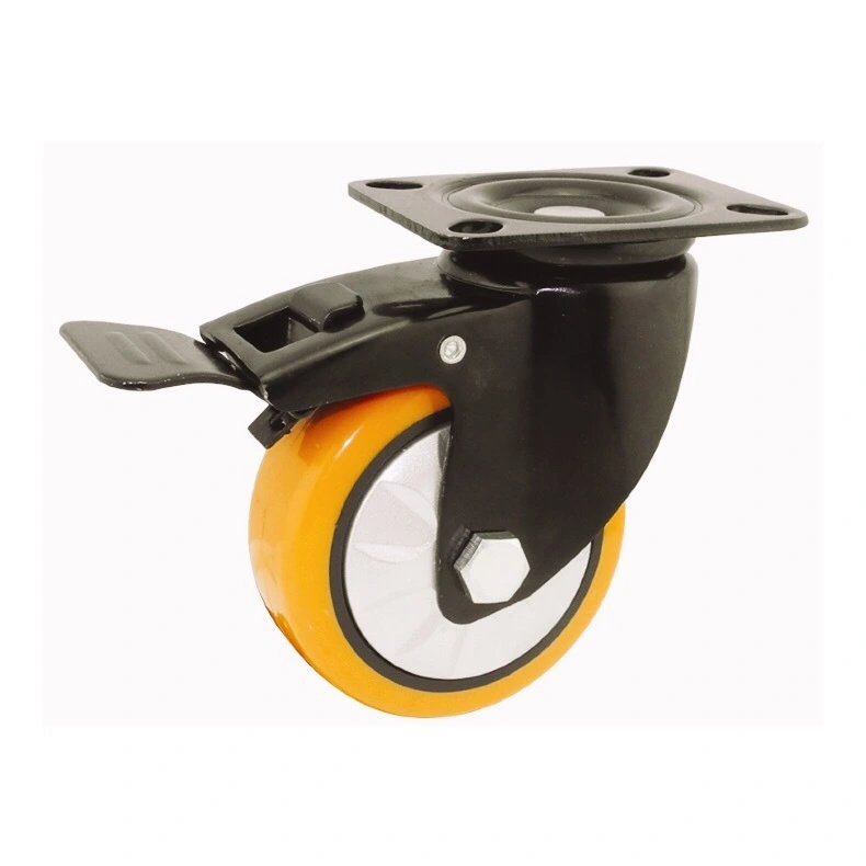 3 inch Small Plastic Core Polyurethane Trolley Wheels 1