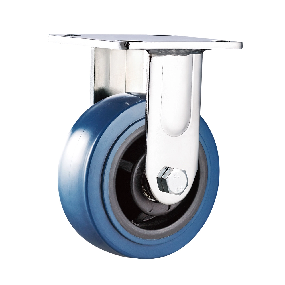 Non Marking 4 5 6 8 Inch Fixed Heavy Duty PU Caster and Wheels 1