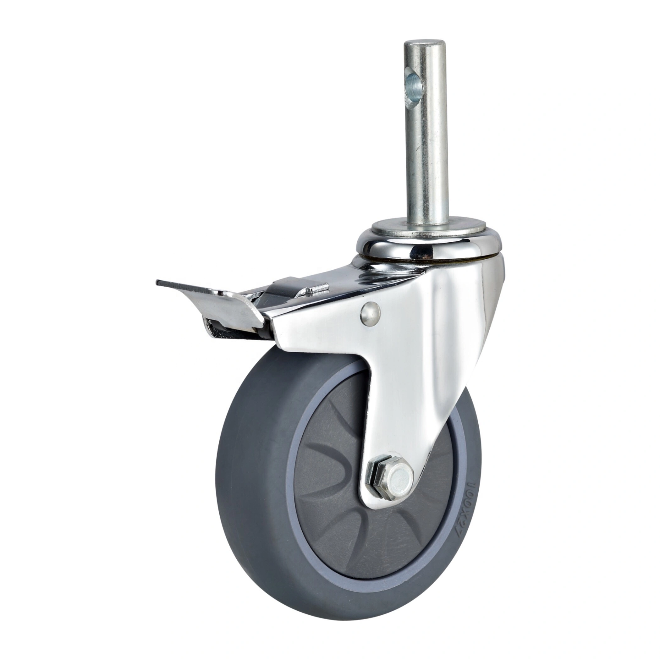 Factory Price Ball Bearing Noiseless Dinning Service Threaded TPR Trolley Wheel1 1