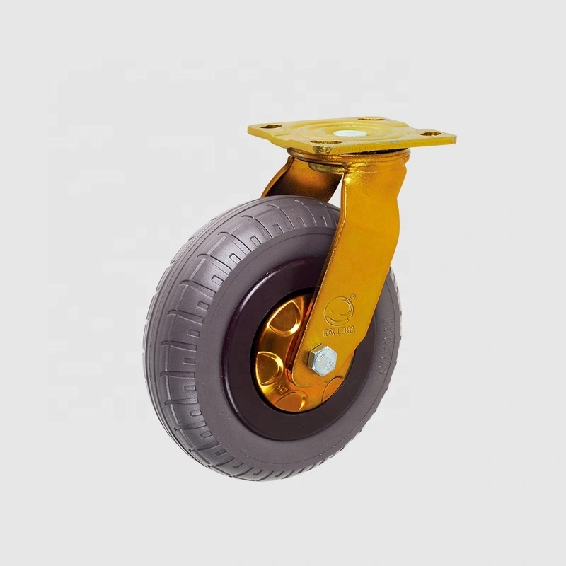 Noiseless Plate Swivel 6 Inch Foam Rubber Inflatable Caster Wheel 1