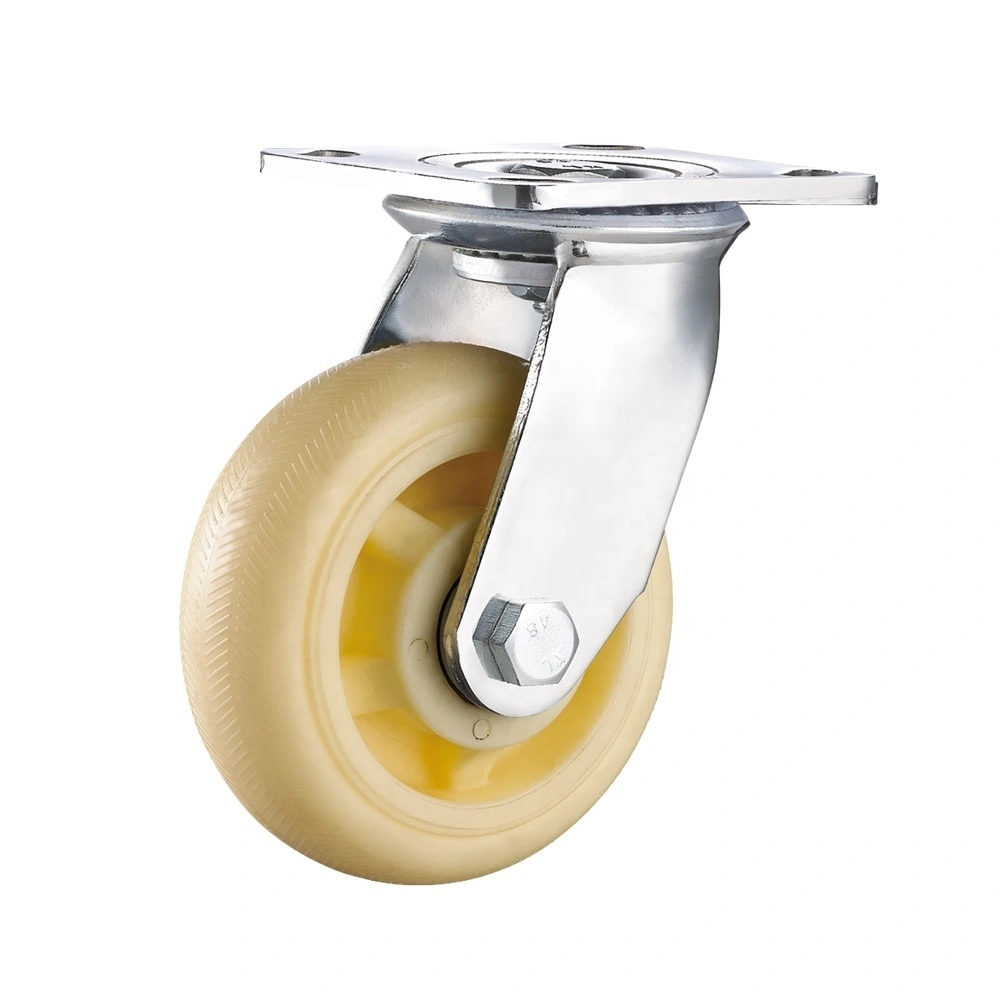 4 Inch Swivel Industrial Heavy Duty Caster Wheel 200kg Home Depot Trolley Foldable Flat Wheel Nylon Wheel Casters 1
