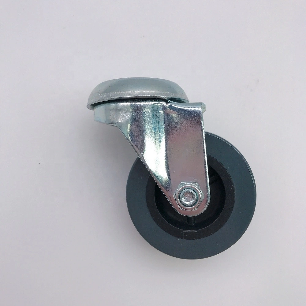 50mm hollow stem casters and wheel 2 inch grey PVC casters with hollow for display cabinet 1