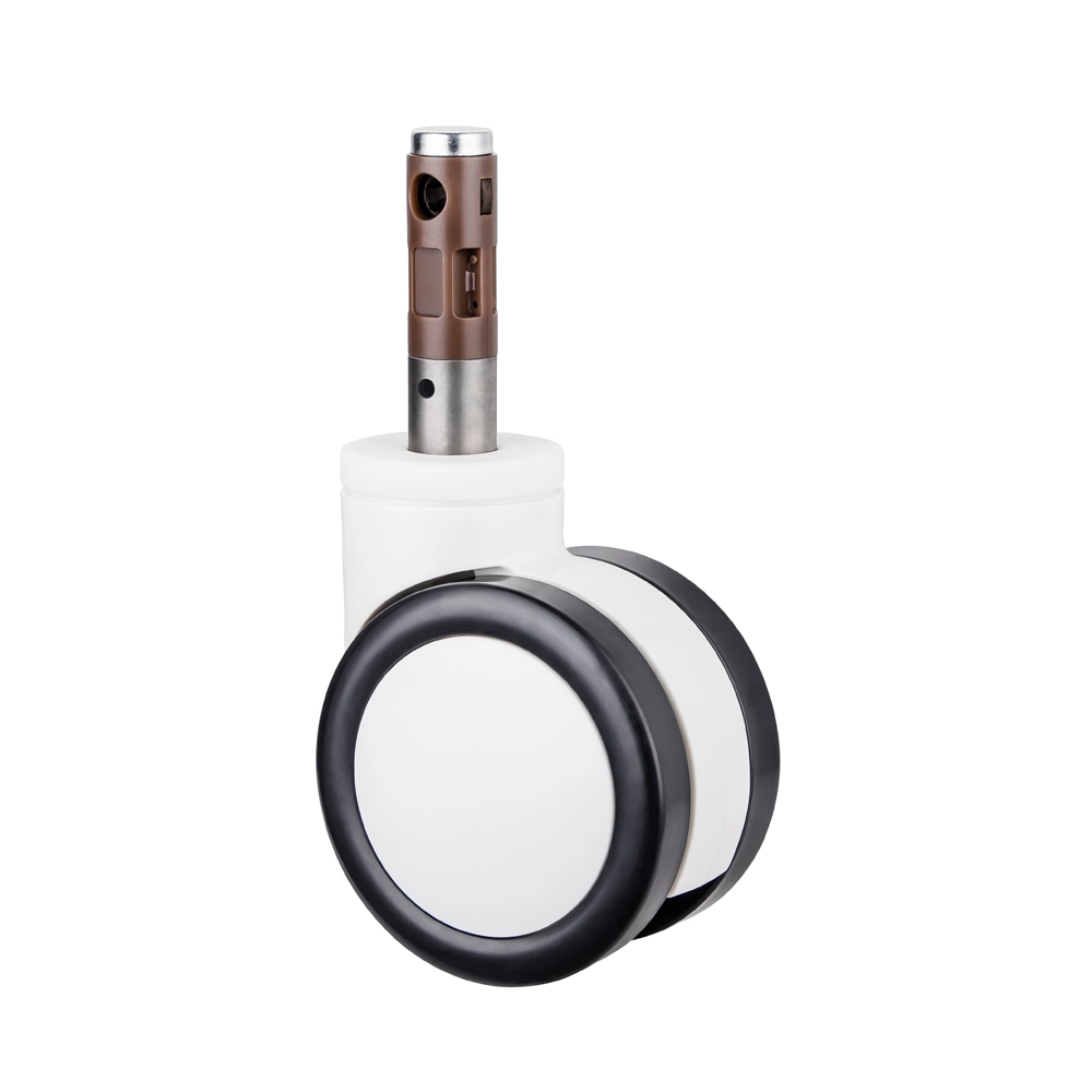 Solid Stem 125mm TPU Twin Wheels Central Lock Medical Castor 1