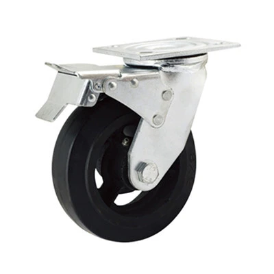 Heavy Duty Industrial Cast Iron Rubber Caster Wheel 1