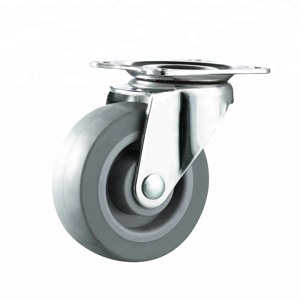 2 inch Threaded Stem industrial Small plastic wheel 1
