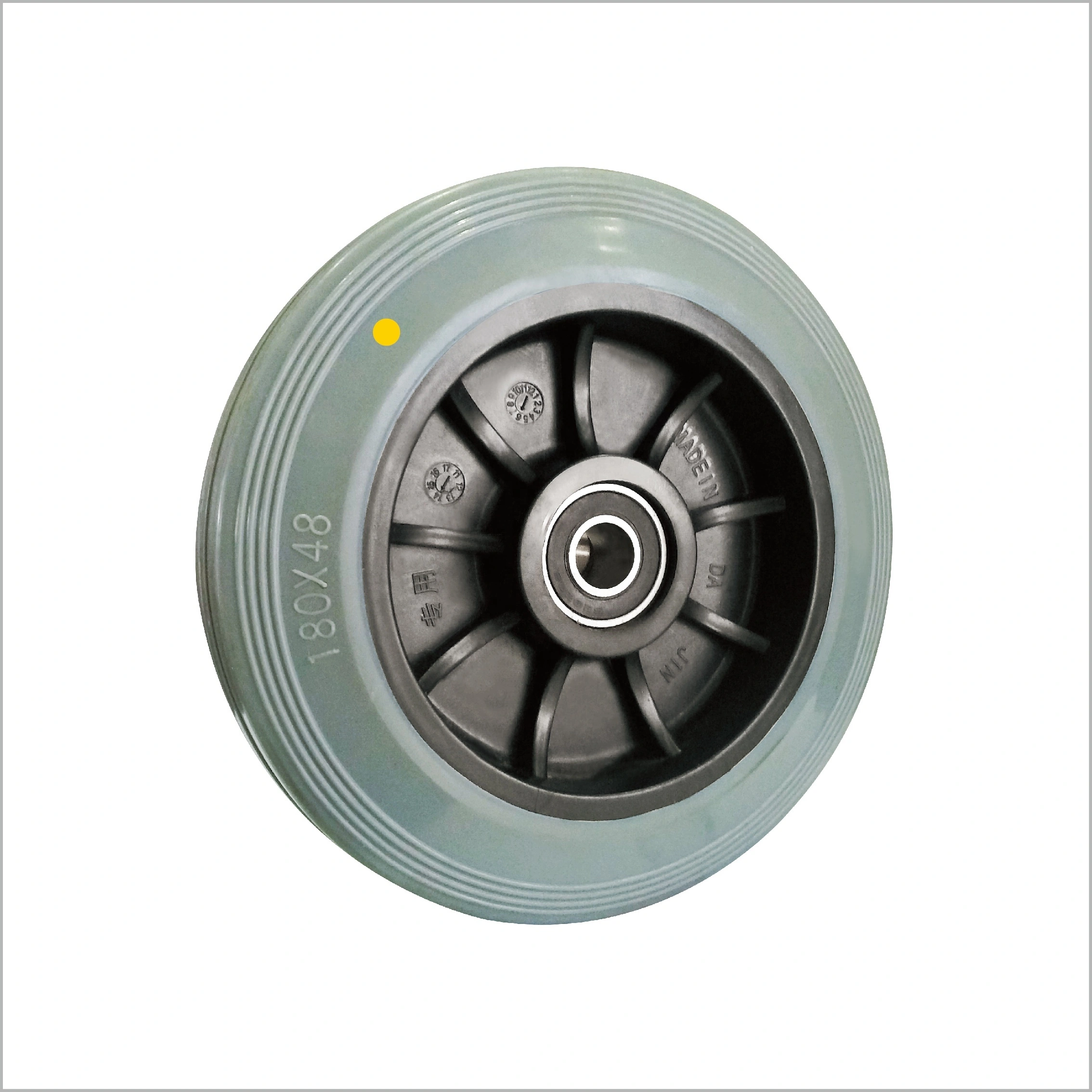 7 Inch Double Ball Bearing Elastic ESD Anti Static Thermoplastic Rubber Airport Luggaug Trolley Wheels 1