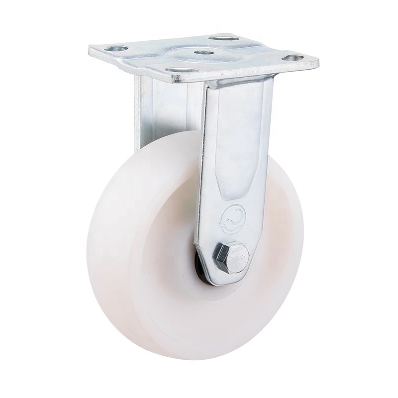 4 5 6 8Galvanized Heavy Duty Nylon Fixed Caster 1