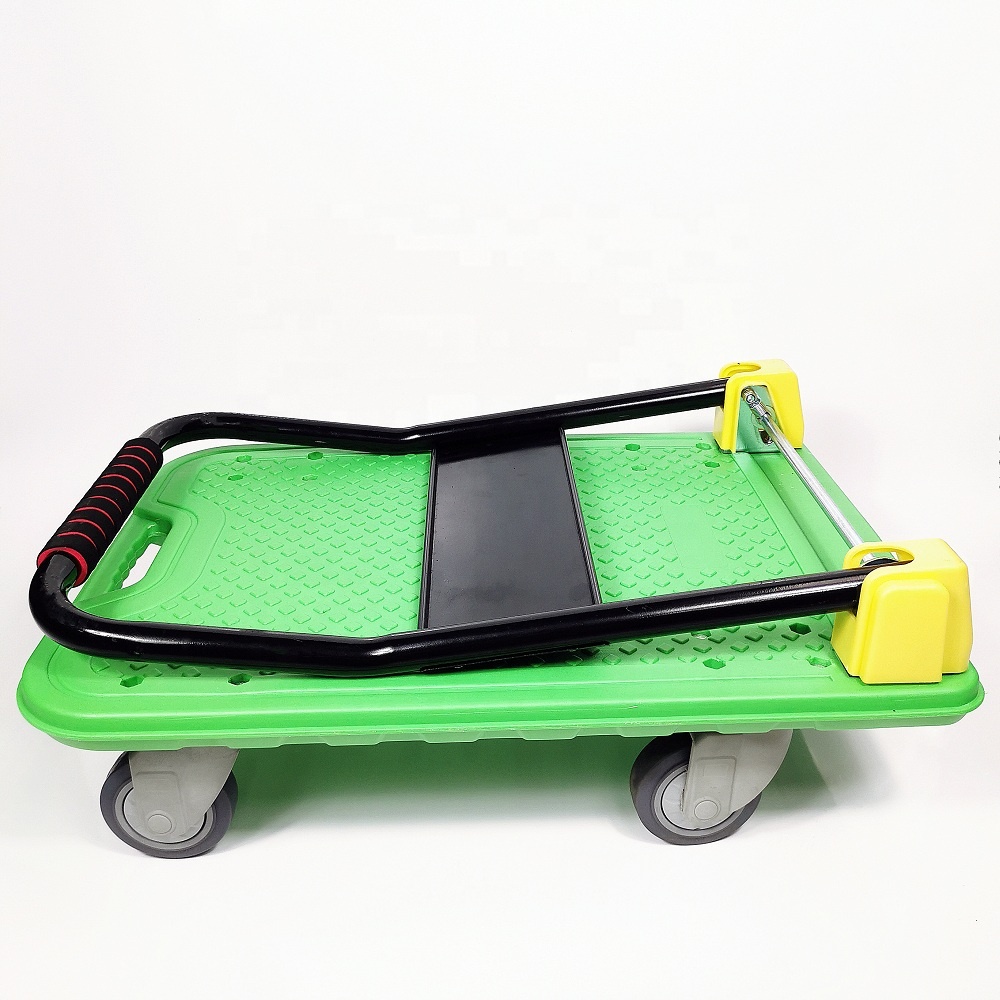 300kgs Factory Platform Trolley Plastic Hand Cart For Warehouse 3