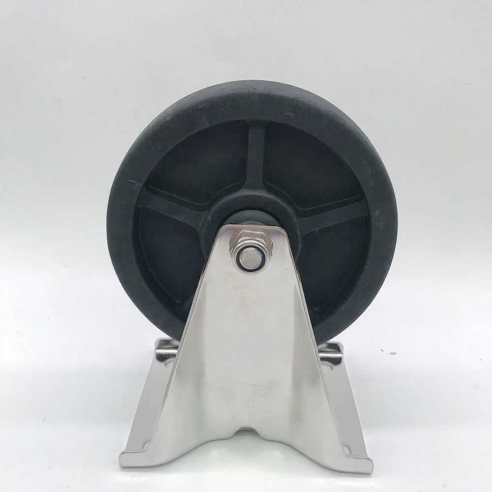 European Style 6 inch 150mm High Temperature Stainless Steel 230 degrees Nylon Heavy Duty Caster Wheel 1