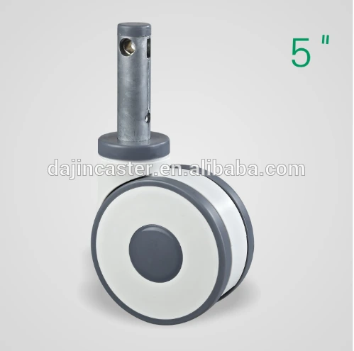 5 inch central lock medical equipment wheel castor 1