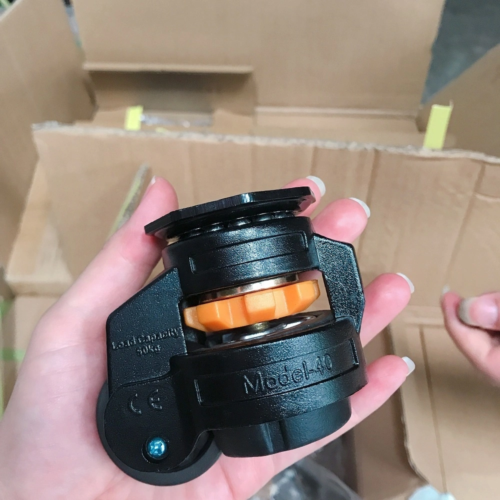 Small Black Color Leveling Adjustable 50KGS Heavy Duty Nylon Caster Wheel for Cabinet 1