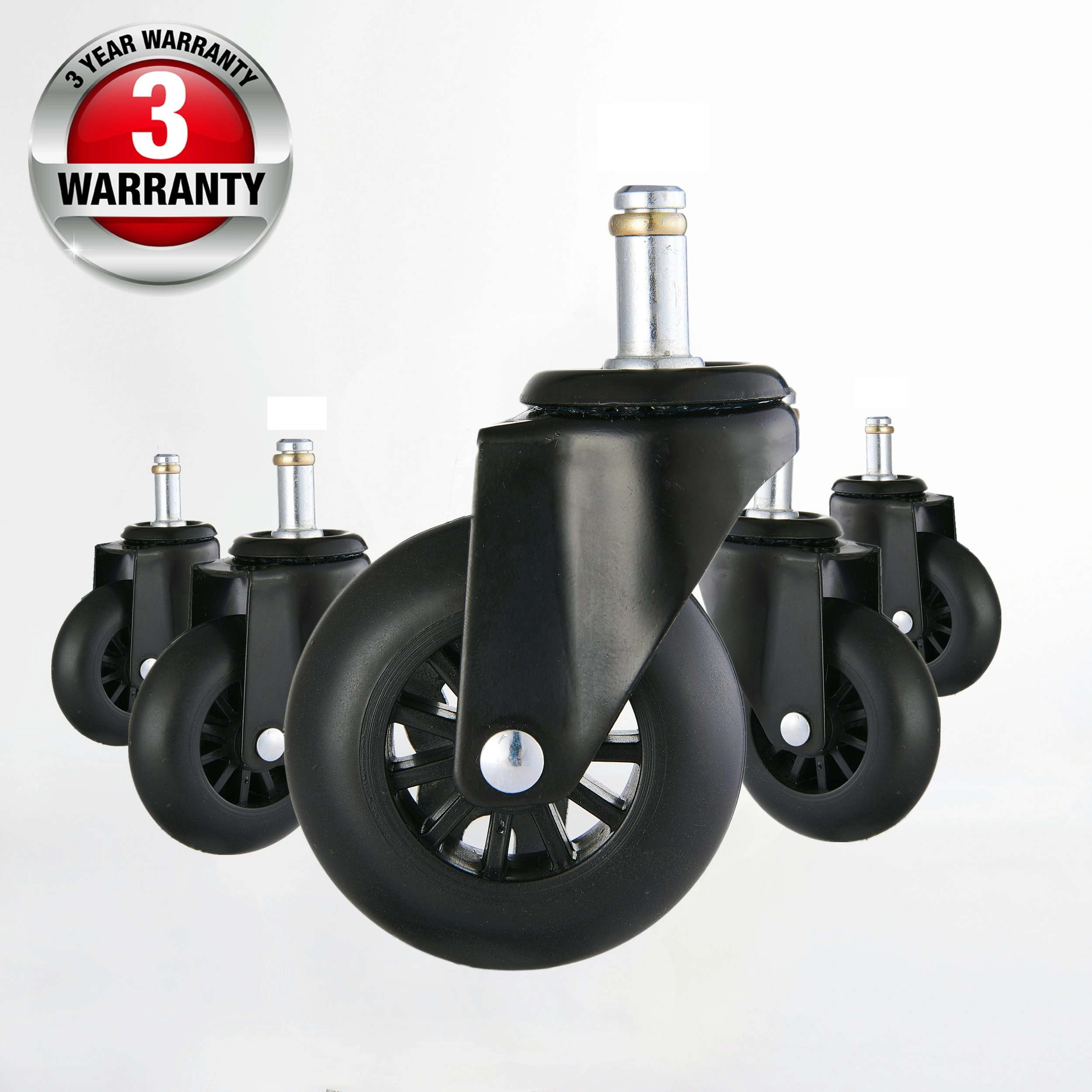 70 mm Diameter 100 kg load capacity 3 years warranty Swivel Nylon Furniture Office Chair Caster Wheel 1