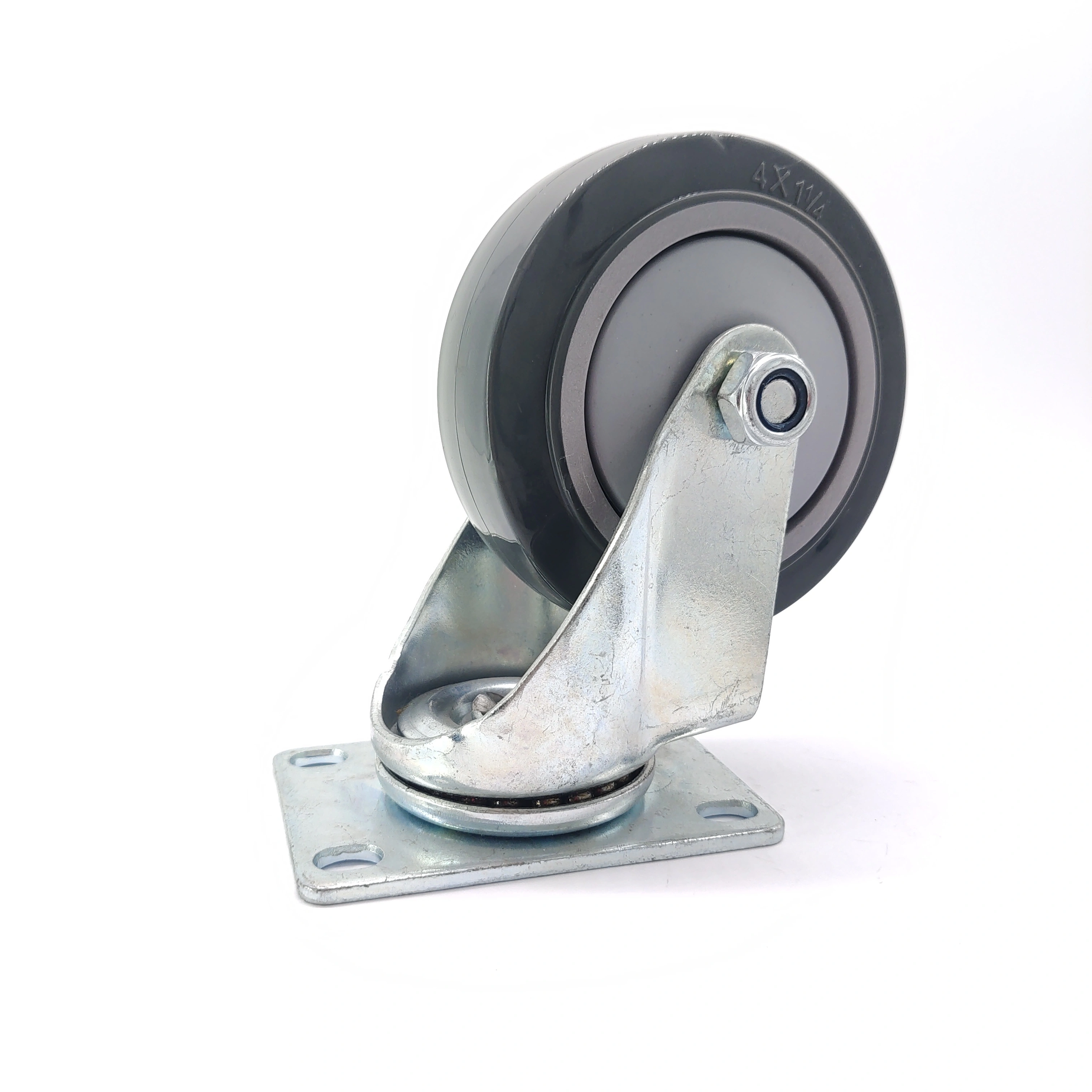 Industrial Polypropylene Rim 4 Inch 100 mm PU Polyurethane Swivel Tool Cabinet Trolley Caster Wheels 1