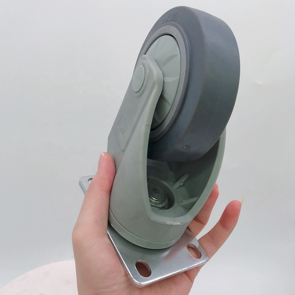 75mm 100mm 125mm Heavy Duty Hospital Equipment Thermoplastic Rubber Swivel Castor Wheel for Medical 1