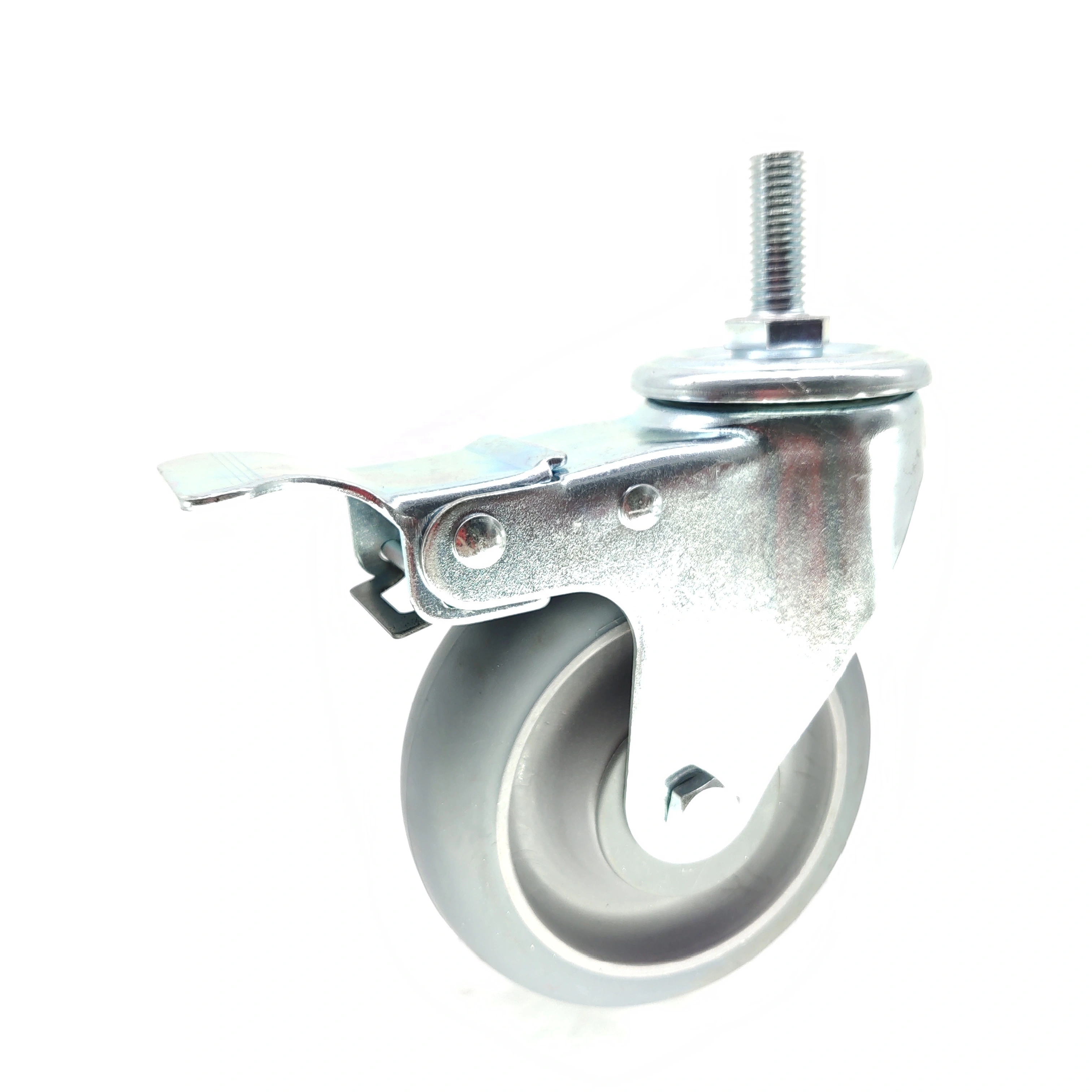4 Inch M12*30 Swivel TPR Decorative Silicon Caster Wheel 1