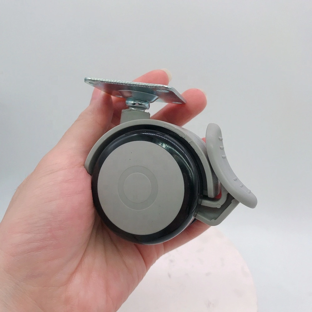 Small 2 Inch 50mm Noiseless Nylon Core TPU Medical Equipment Twin Castor Wheel 1