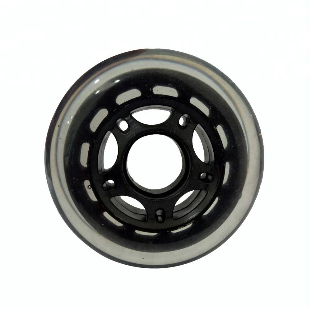 Inline Skate Style 75MM Plastic Office Chair Caster Without Stem 1