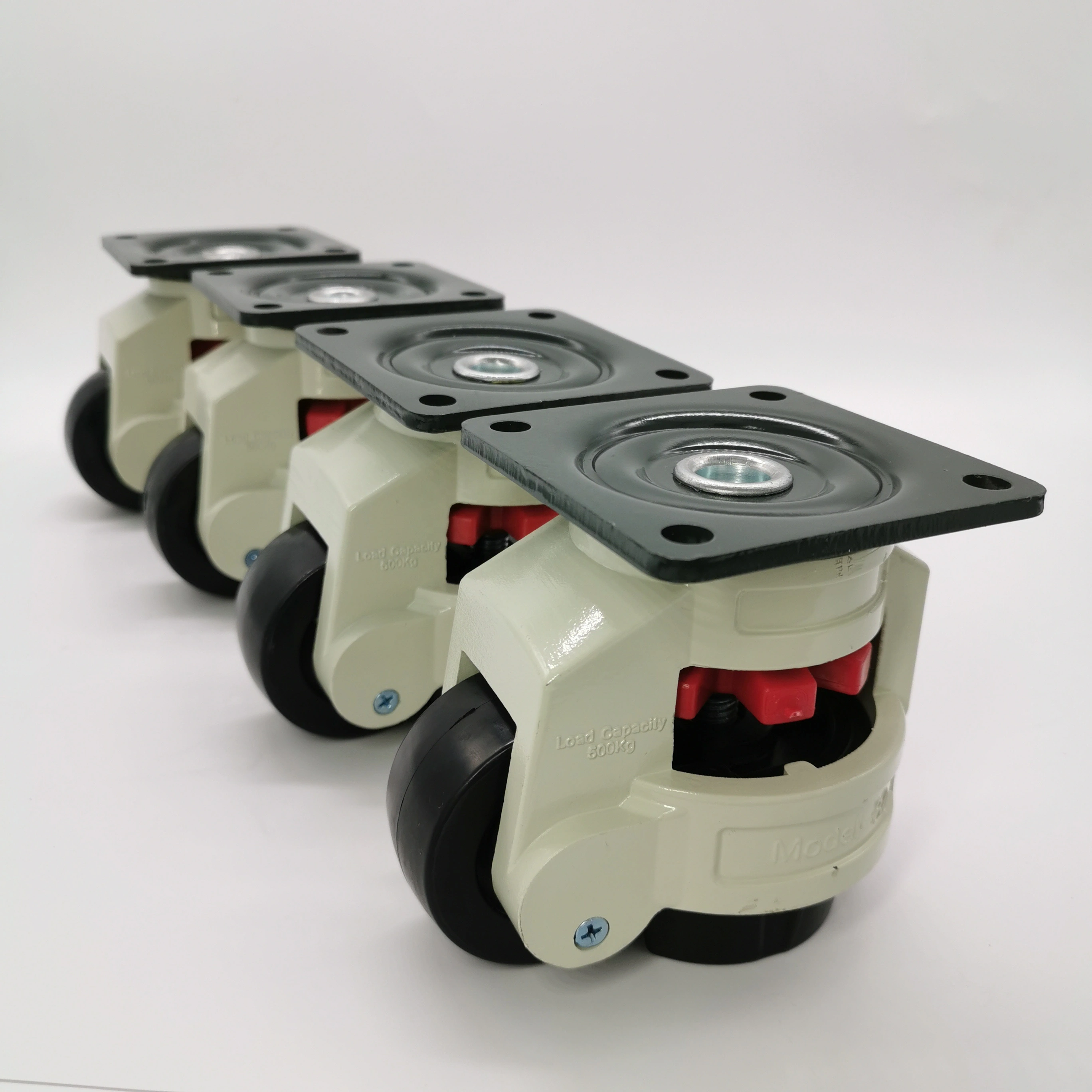 GD80 2.5 Inch Leveling Hight Adjustable Retractable Heavy Duty Machine Swivel Top Plate Caster wheel 1