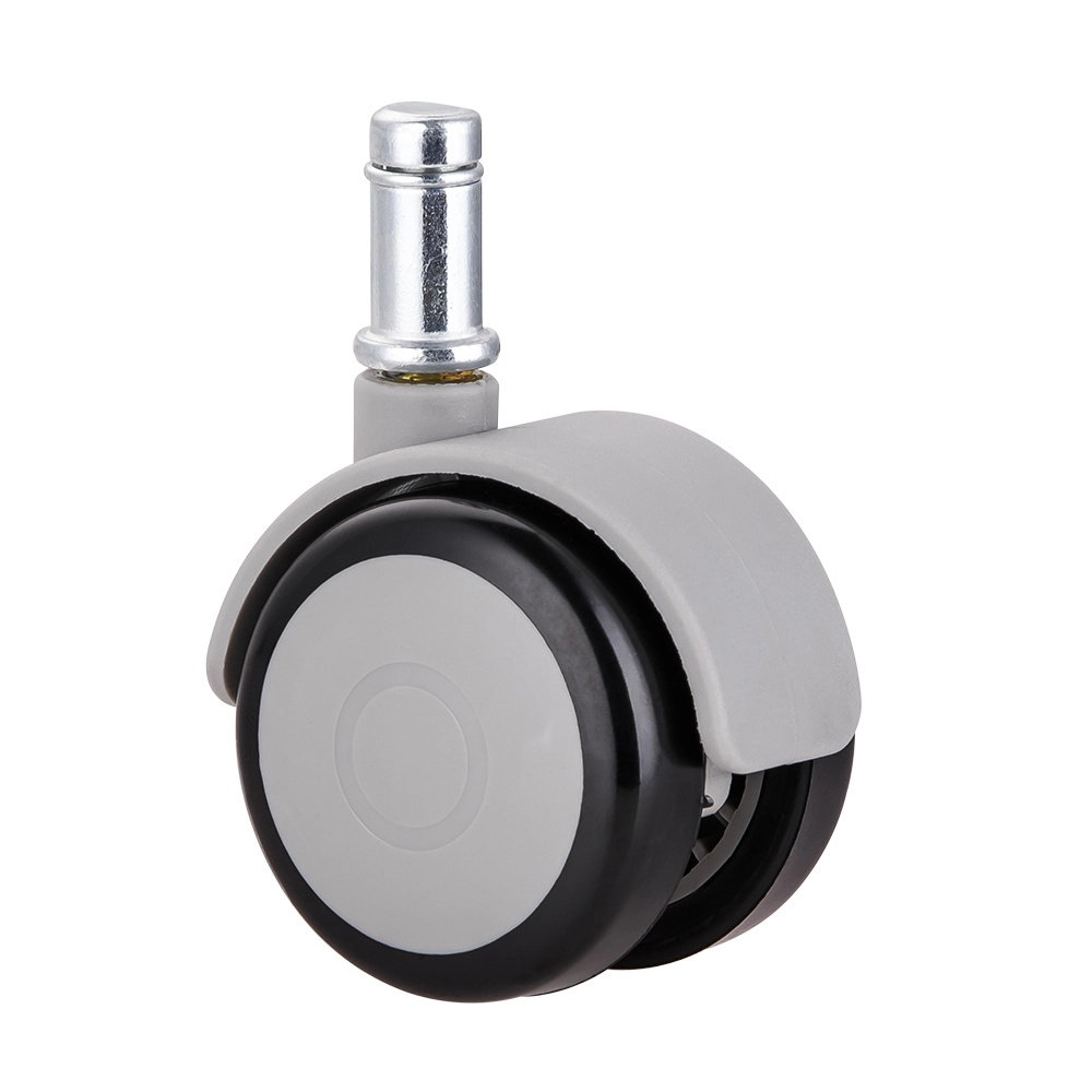 Grip Ring Stem 50mm TPU Dual Wheel Furniture Casters 1