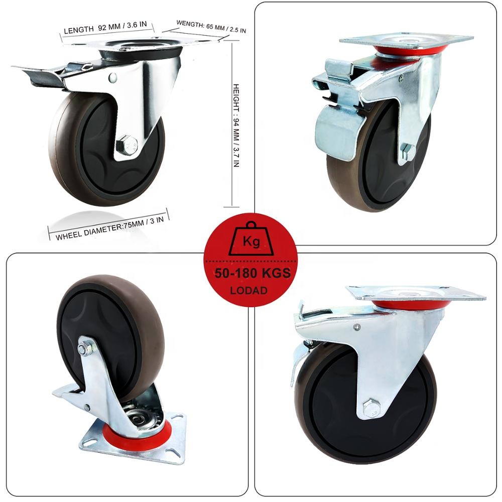 3 4 5 6 8 Inch Industrial Swivel Caster Wheels Wholesale 5