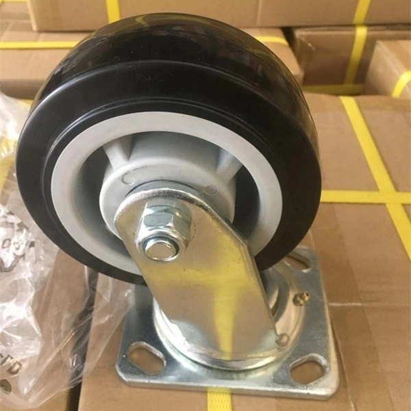 6 inch 150mm Industrial Heavy Duty Widely Use Polyurethane PU Double Ball Caster Wheels 1