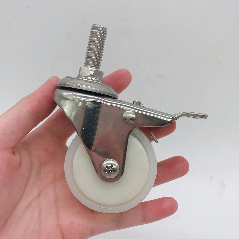 50*22mm light duty stainless steel Nylon casters wheel 2 inch wheel casters made of Nylon stainless steel 1
