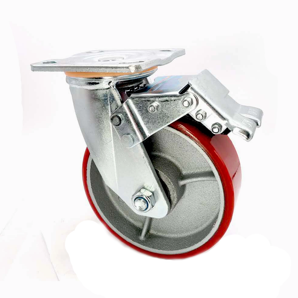 Double Ball Bearing Iron Core PU Industrial Wheel Caster 1