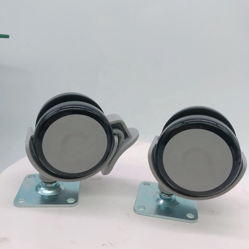 China Factory 2 Inch 50mm Medical Equipment Swivel Nylon Core TPU Wheel Caster with Brake 1